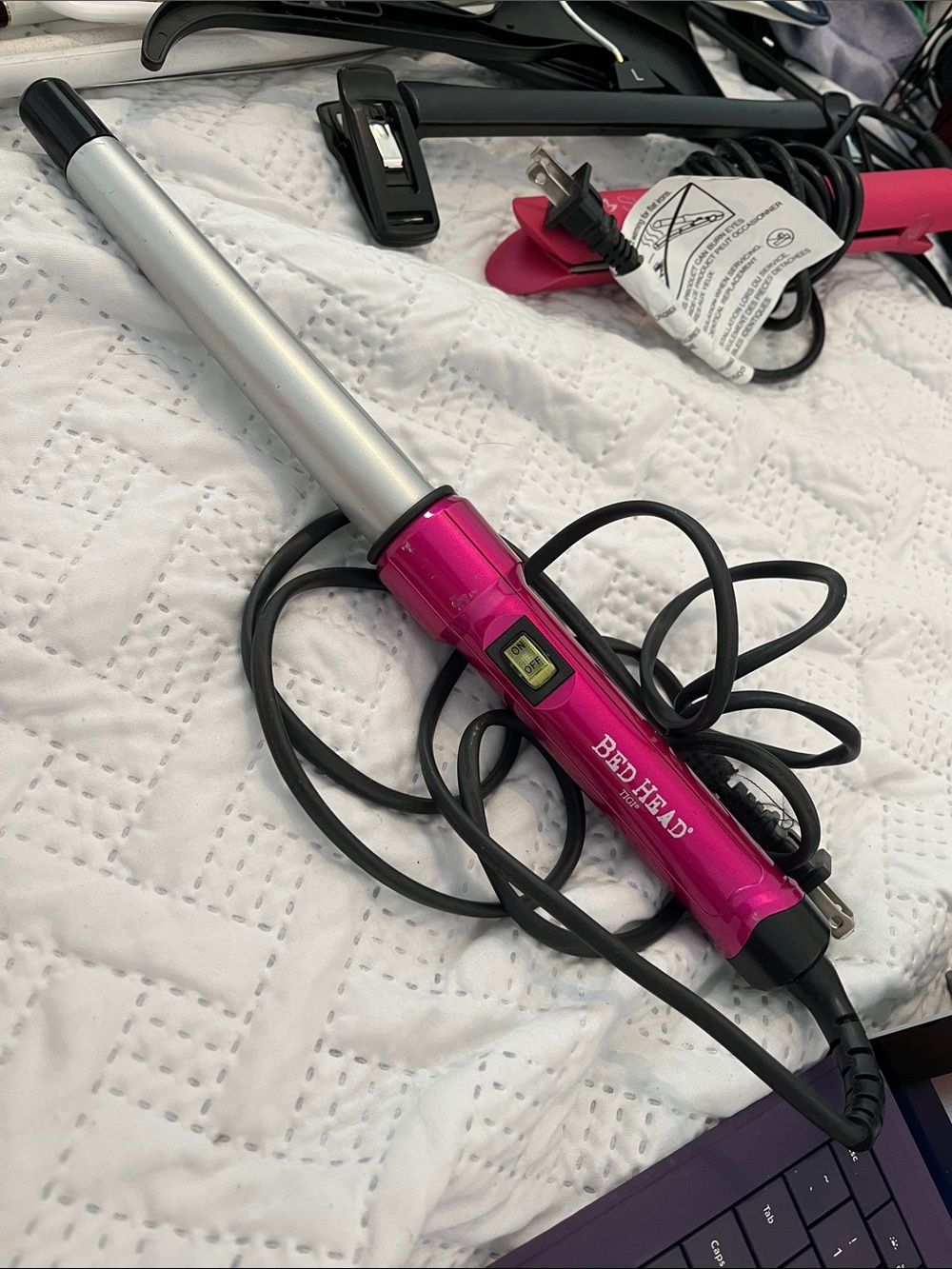 Bed Head Pink Curling Wand - Silver Barrel